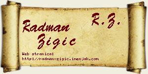 Radman Žigić vizit kartica